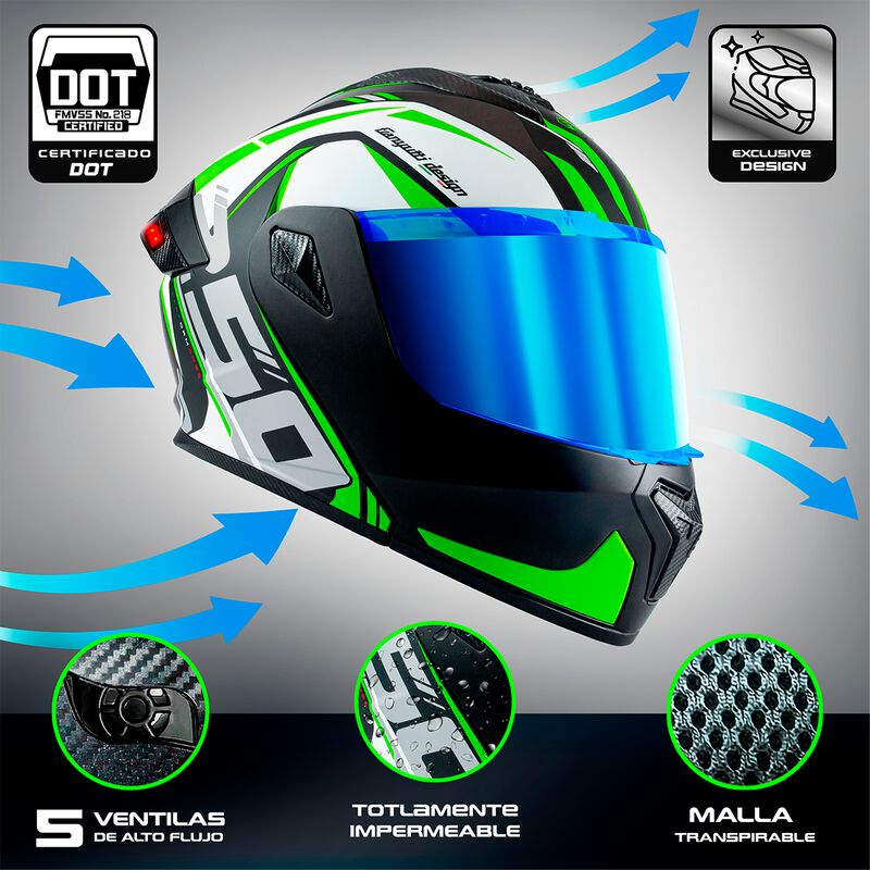 Casco Para Motocicleta Axs Tekken Blanco Tekken... image number null