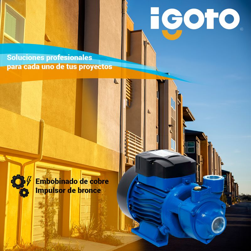 Bomba Periférica 1/2 Hp 127 V, 370w Igoto Qb-60 image number null
