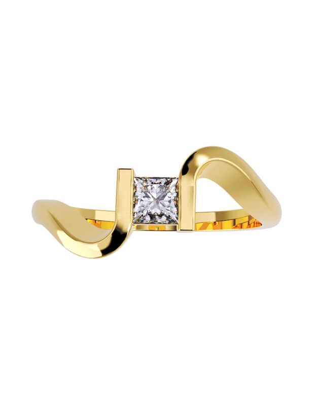Anillo de Compromiso de 14K con Diamante de Lab... image number null