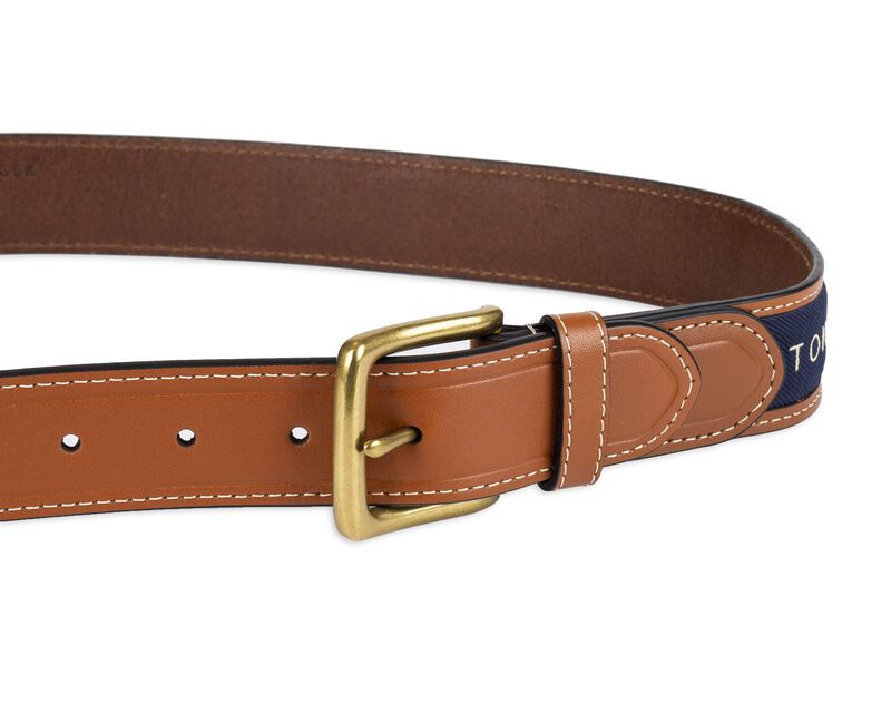 Cintur&oacute;n Tommy Hilfiger Con Cinta Incrustada Az... image number null