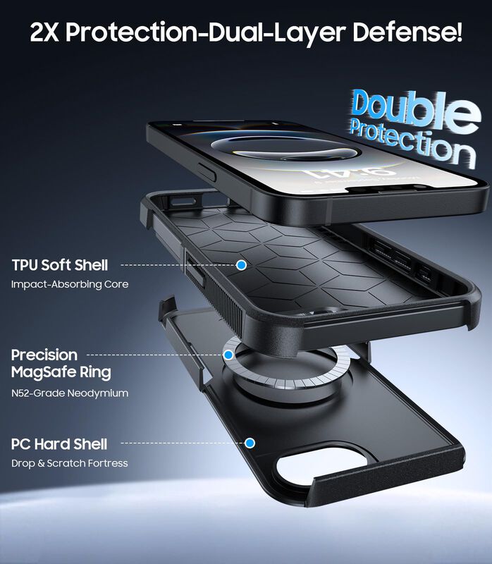 Funda Magn&eacute;tica Deviselove Para iPhone 17e Negr... image number null