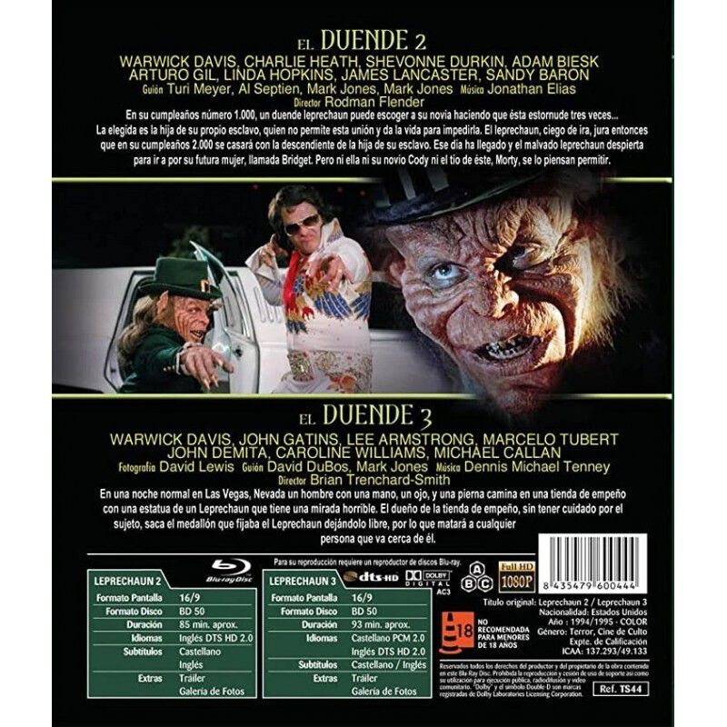 Leprechaun 2 + Leprechaun 3 [blu-ray] (1994,199... image number null