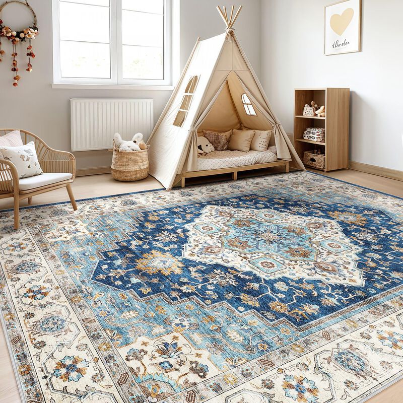 Alfombra Loongrug 305x244 Cm Azul Marino Y Beig... image number null
