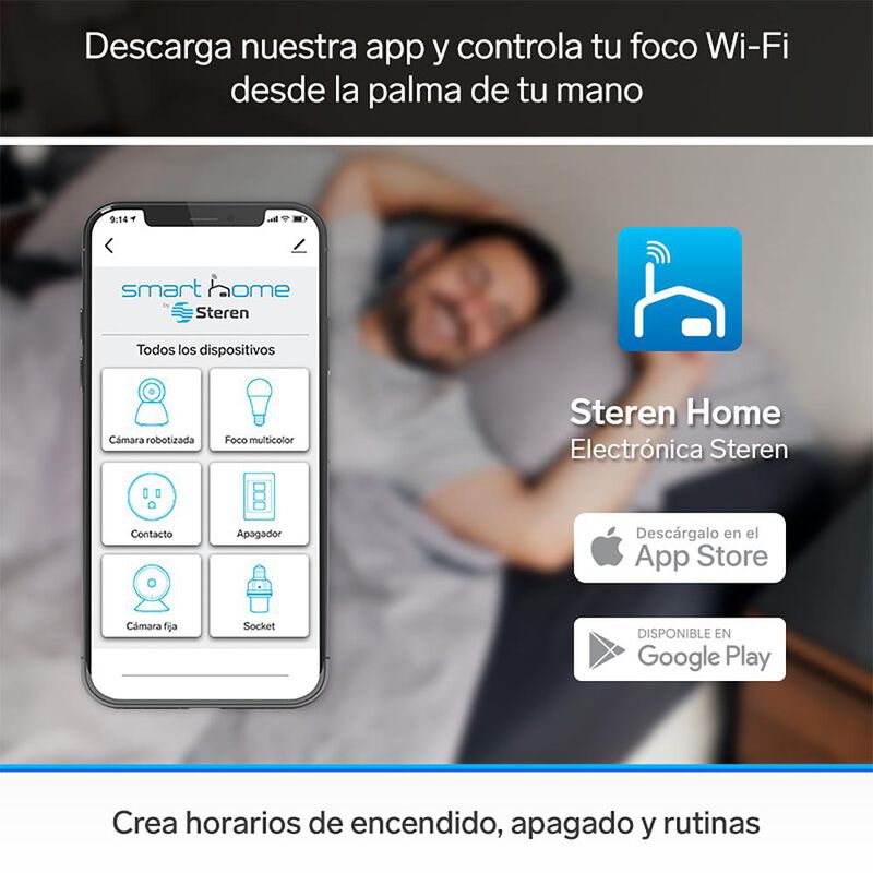 Foco LED Wi-Fi RGB+W multicolor de 10 W SHOME-1... image number null