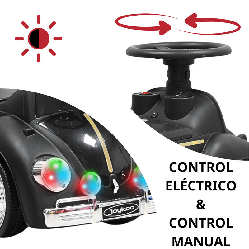 Montable El&eacute;ctrico Para Ni&ntilde;os 6v Con Bast&oacute;n Aju... image number null