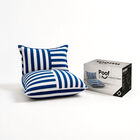 Poof In A Box Roomi Con Smartblocks Responsive Midnight Navy | Confort Inteligente Para Tu Hogar | Azul C/rallas.