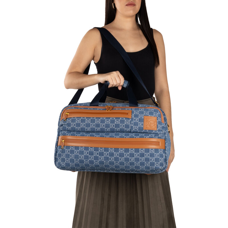 Duffle Bag Grande Con Rubber Color Azul image number null