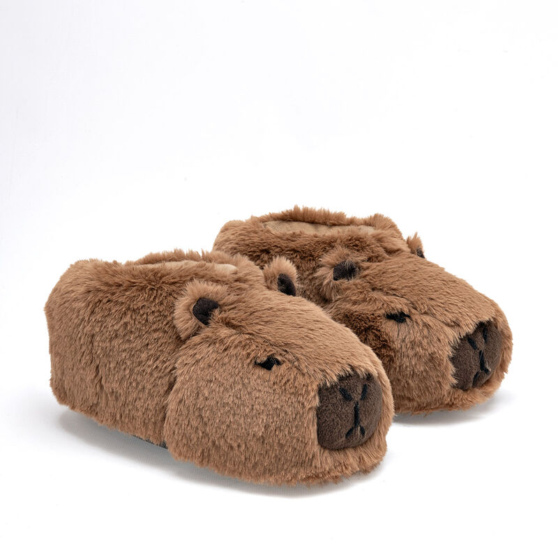 Parvus Pantufla para ni&ntilde;a. Caf&eacute; image number null