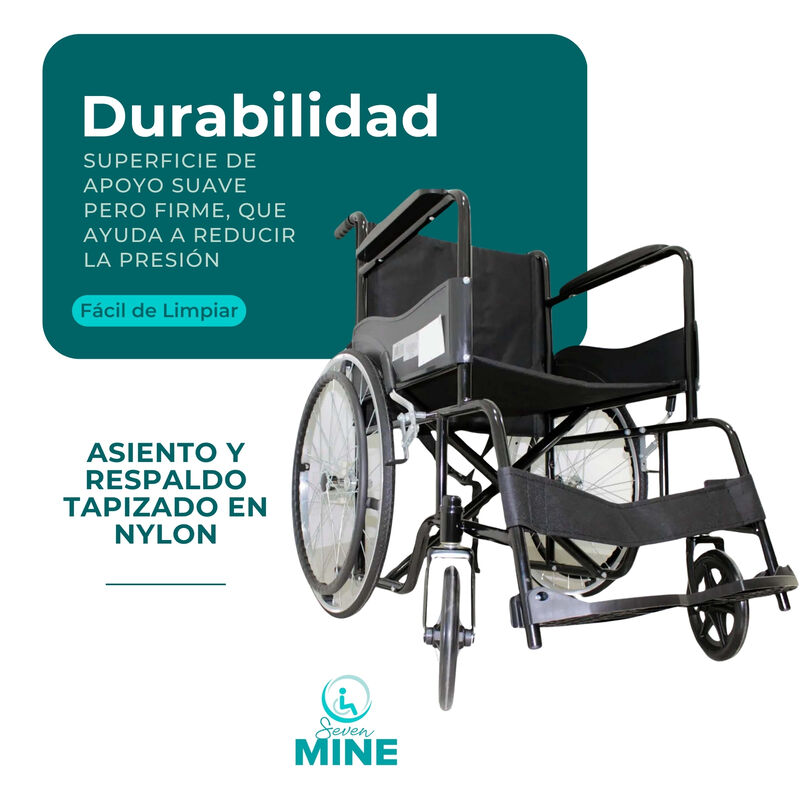 Silla de Ruedas Todo Terreno Plegable con Cintu... image number null