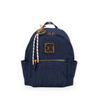 Mochila Mediana Con Charm Decorativo Color Azul Marino