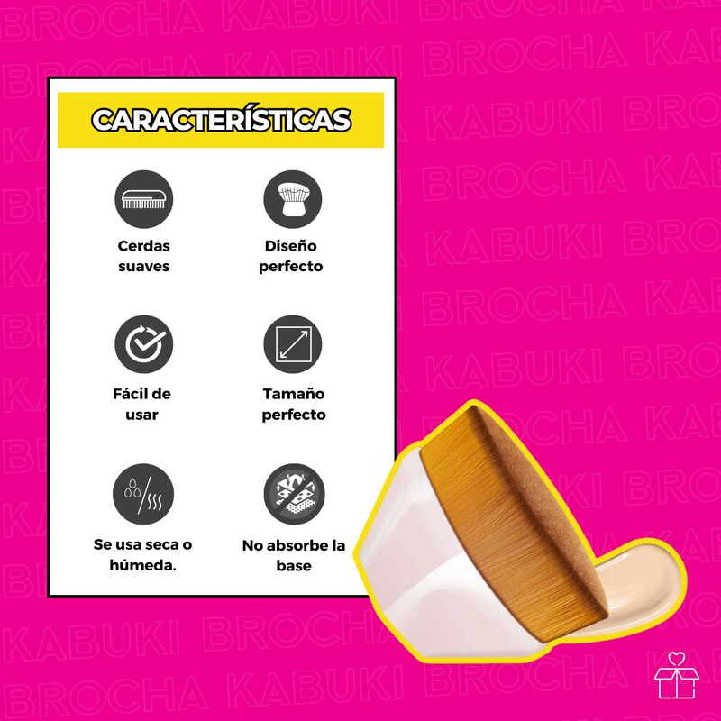 Brocha Para Maquillaje De Base Brocha Facial Ka... image number null