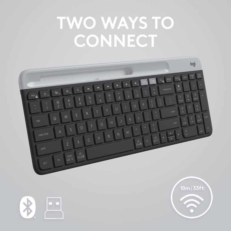 Teclado Logitech K585, Delgado, Inal&aacute;mbrico, Mu... image number null