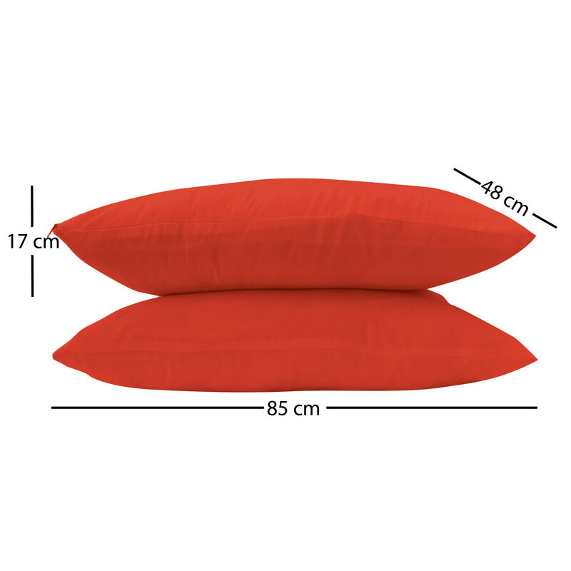 Almohada Tacto Seda con Cierre D&uacute;o Rojo image number null