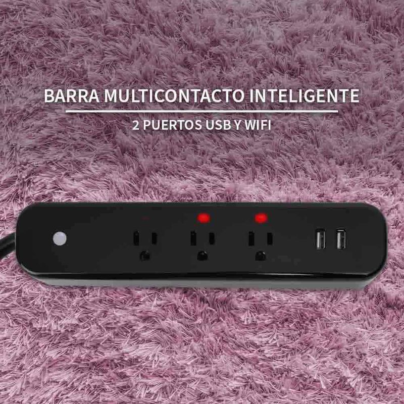 Barra Multicontacto inteligente 3 Salidas y 2 U... image number null