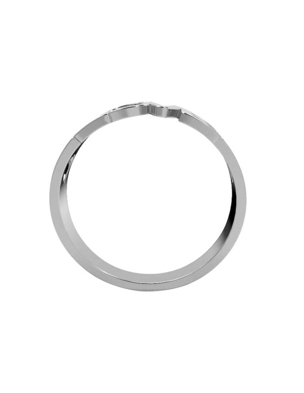 Anillo de Compromiso en Oro Blanco 10K con Circ... image number null