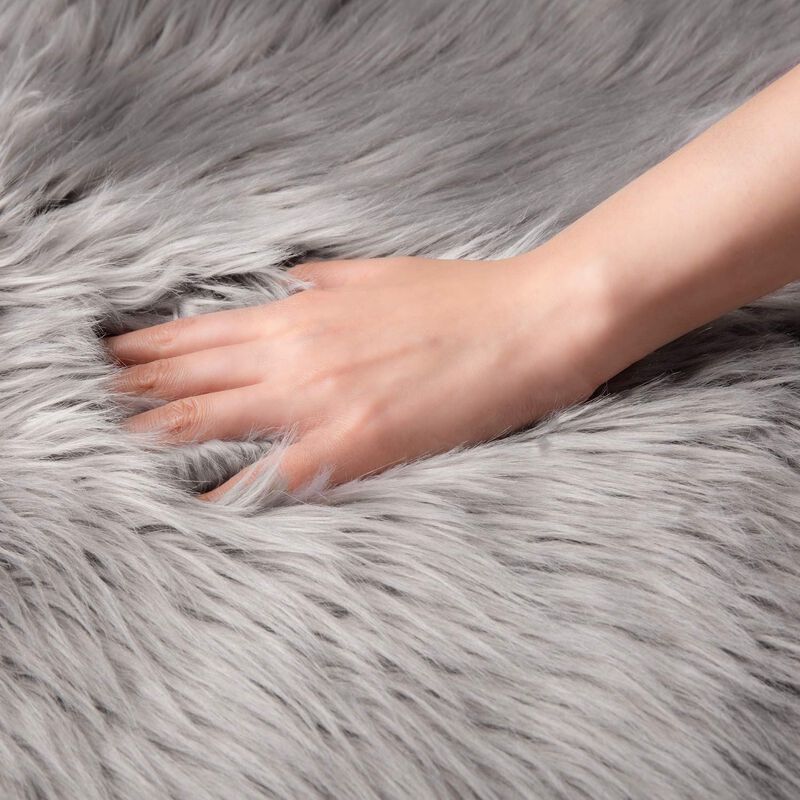 Alfombra Ashler De Piel Sint&eacute;tica Fluffy Shaggy... image number null