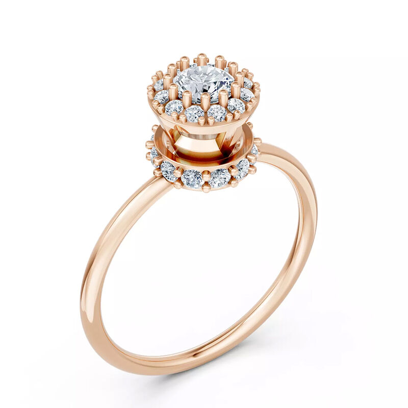 Anillo De Compromiso - Halo - Amore585-rd-cz image number null