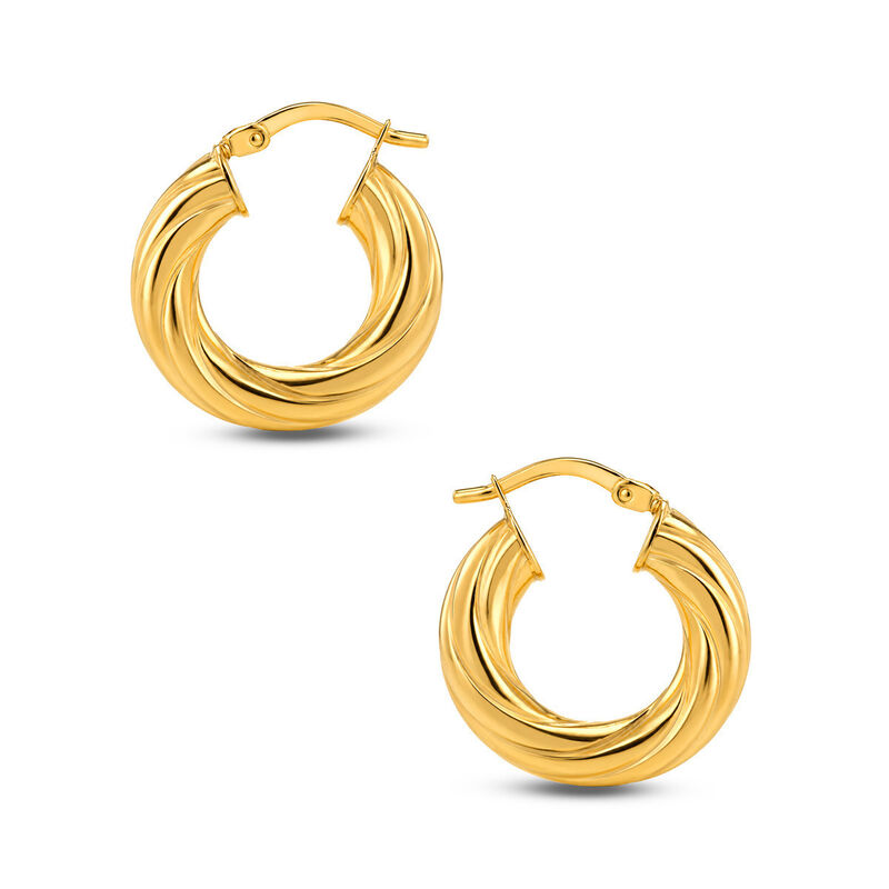 Arracadas Finas Oro Amarillo 10k 10mm | Joyer&iacute;a... image number null
