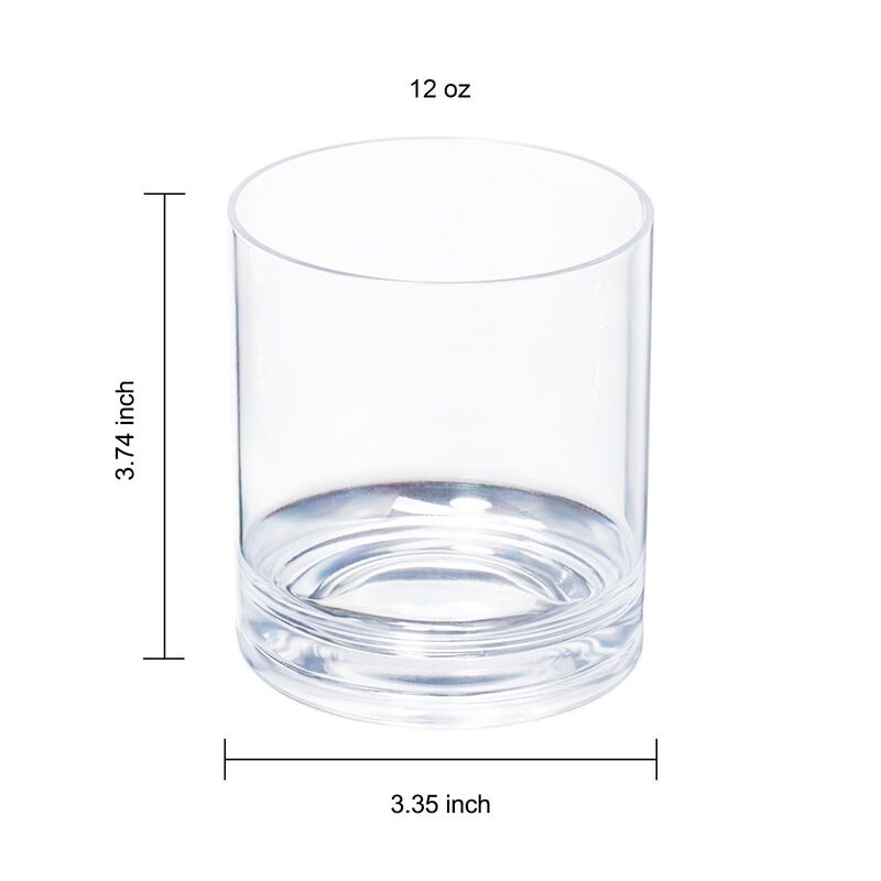 Vasos De Acr&iacute;lico Transparente Khen 355 ml Pack... image number null