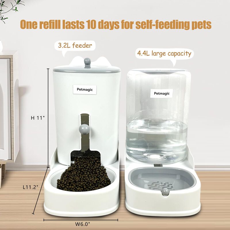 Comedero Autom&aacute;tico Para Gatos Petmagic, Juego ... image number null