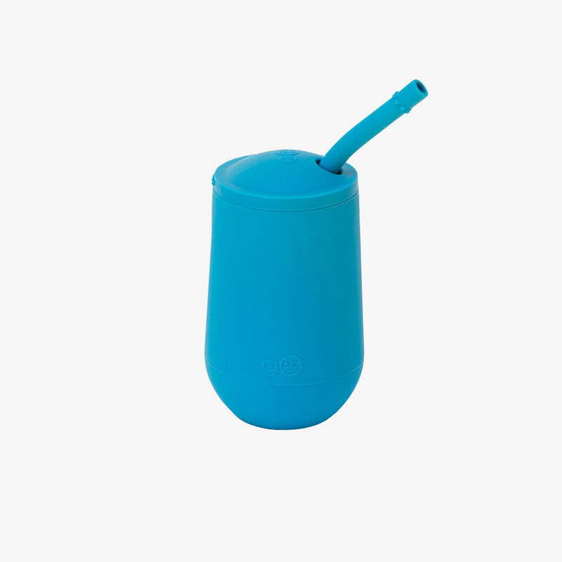 Ezpz Vaso Con Popote Happy Azul image number null