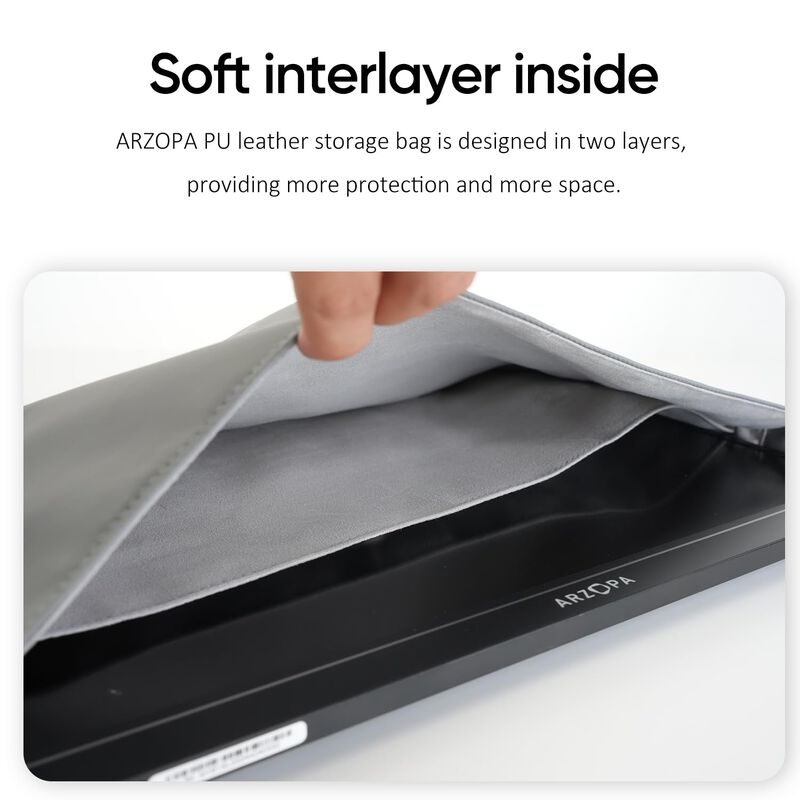 Funda Para Monitor Port&aacute;til Arzopa De Piel Gris... image number null