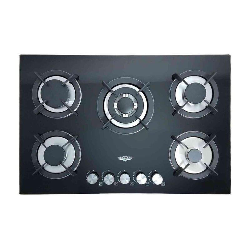 Parrilla Cristal Templado 5 Quemadores Negro Gu... image number null