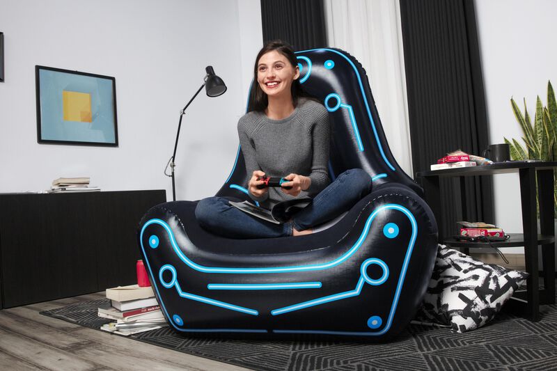 Sill&oacute;n Inflable Individual con Bolsillo Lateral... image number null