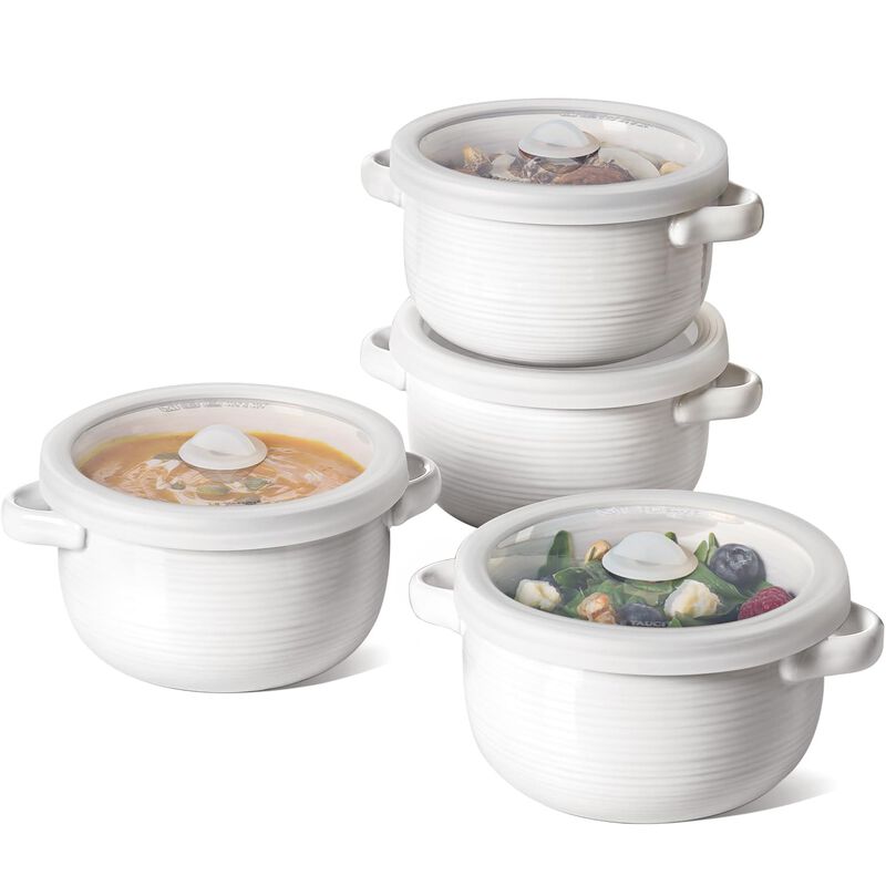 Tazones de Sopa Le Tauci 800ml con Tapas, Juego... image number null
