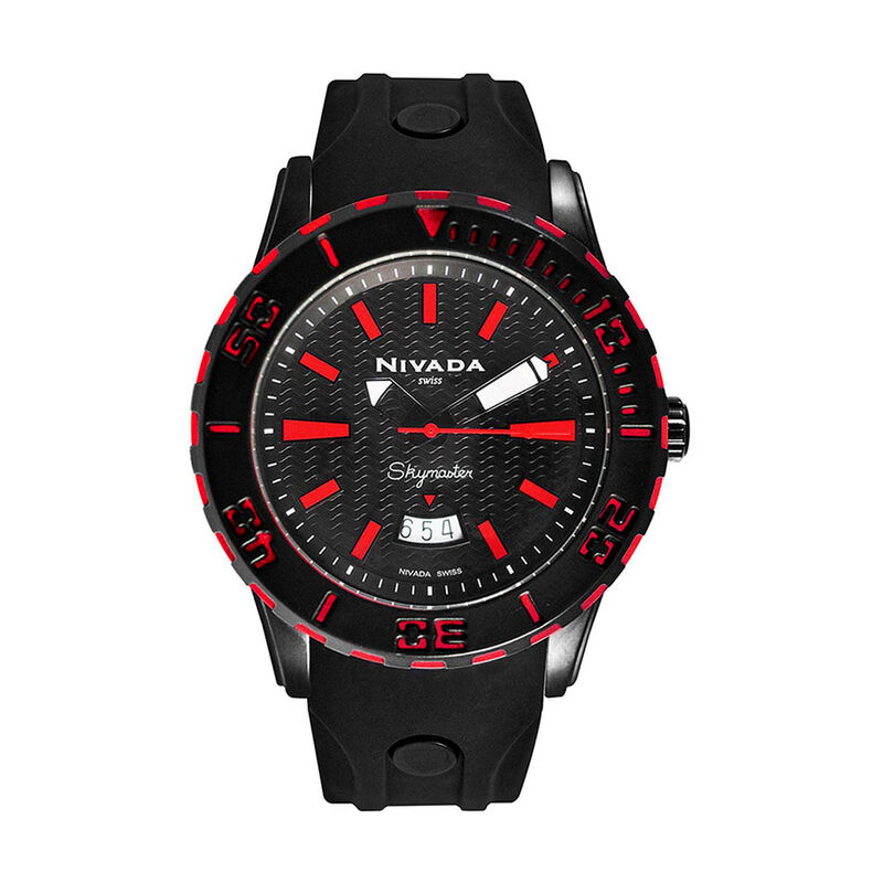 Reloj Nivada SkyMaster Caballero Negro Rojo &Iacute;nd... image number null