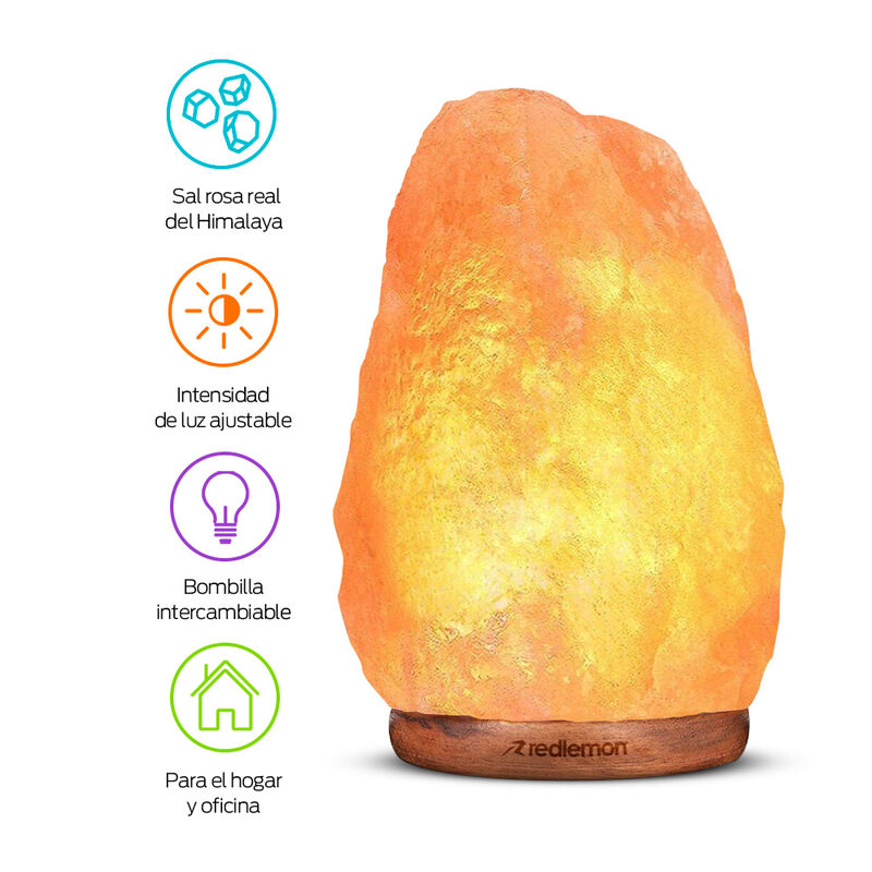 L&aacute;mpara de Sal Rosa Himalaya Luz Ajustable 2 a ... image number null