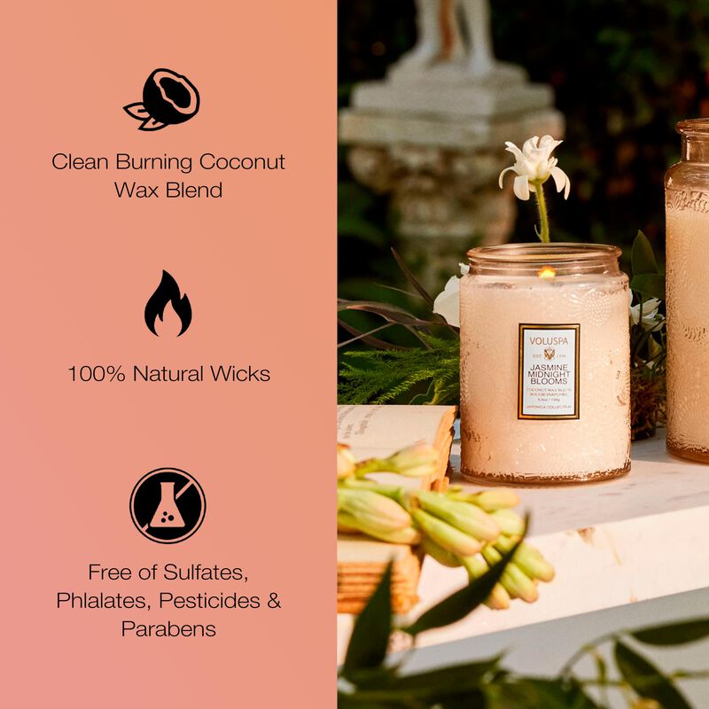 Cera De Coco Candle Voluspa Jasmine Midnight Bl... image number null