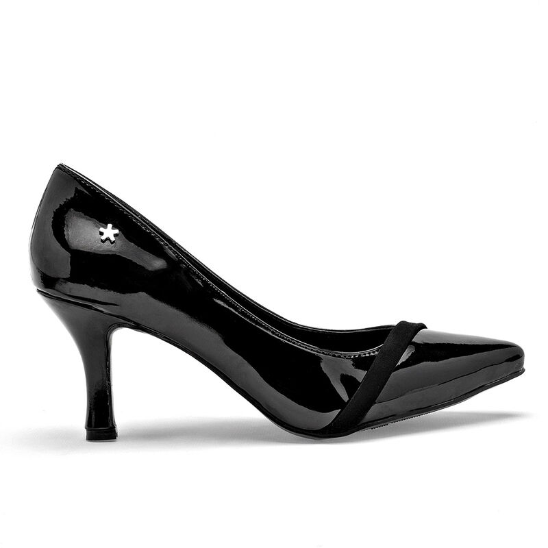 Moramora zapatilla para mujer  negro charol cod... image number null