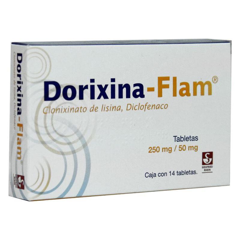 Dorixina Flam 250mg/50mg caja 14 tabletas image number null