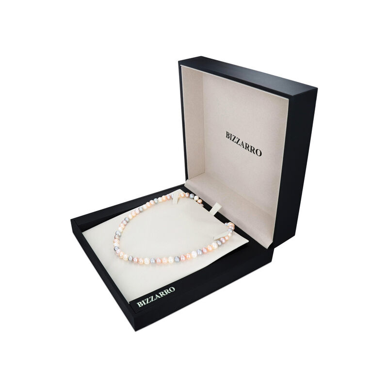 Collar Oro Amarillo 14k Con Perlas Multicolor image number null