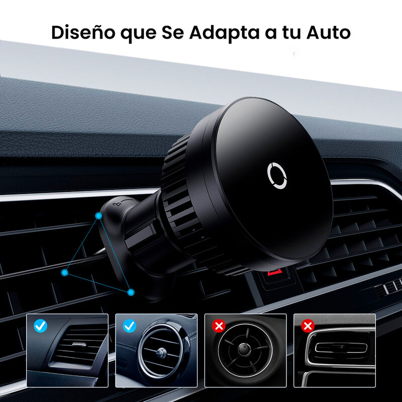 Cargador Inalámbrico Magnético de Coche 15W Bas... image number null