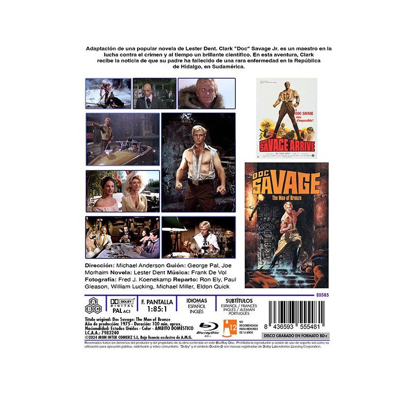 Doc Savage: El Hombre De Bronce [blu-ray R] (19... image number null