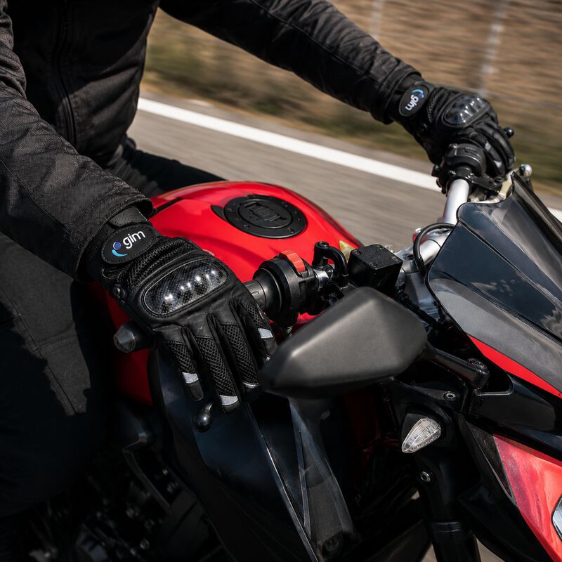Guantes Motociclismo Pu&ntilde;o Ajustable Negros Mb-1... image number null