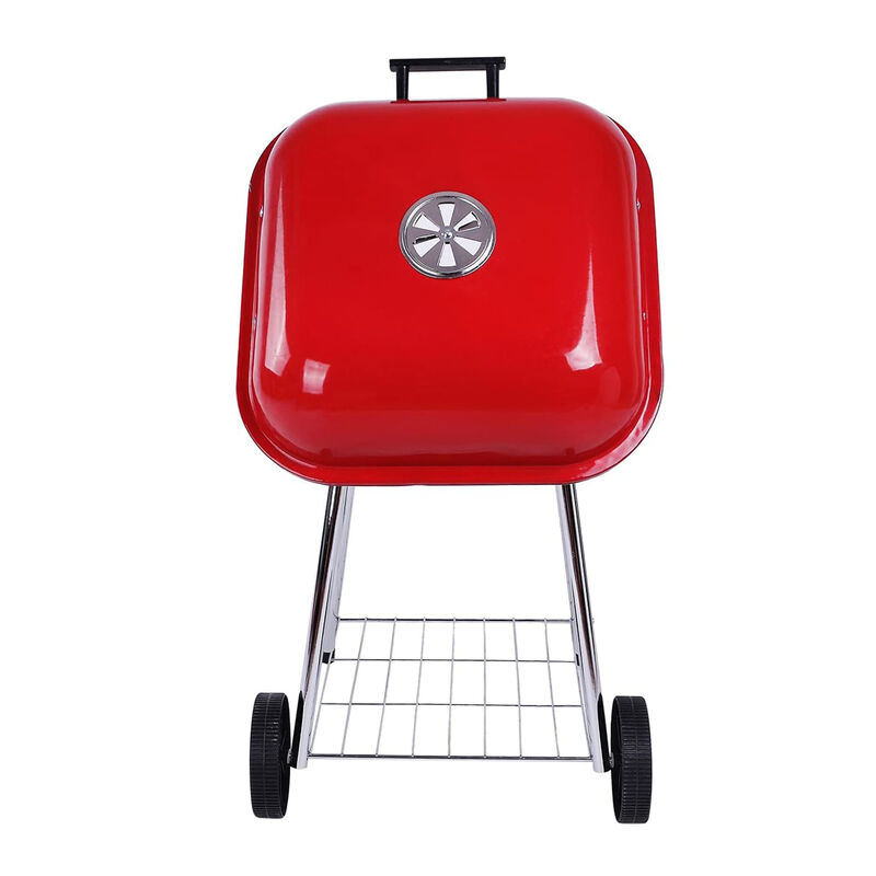 Asador cuadrado 18" Aquila con Ruedas Negro/Roj... image number null