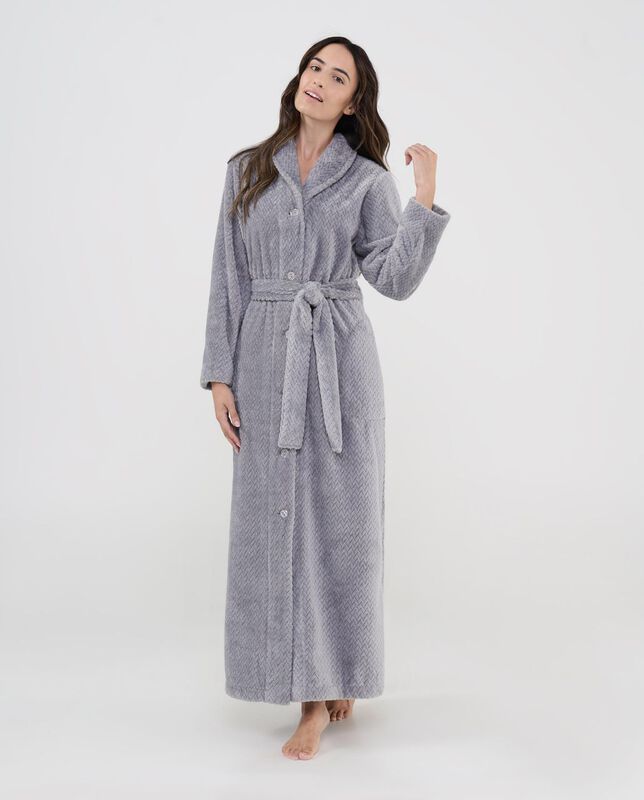 Bata Jacquard de Mujer Gris image number null