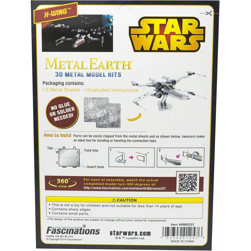 Maqueta Caza X-Wing Star Wars de Metal 3D image number null