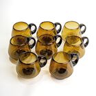 Vasos  Set de 8 Vasos de Vidrio Soplado Chocolate Marea Baja