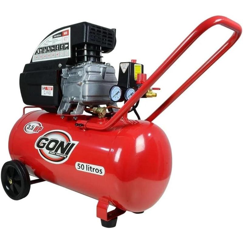 Compresor Goni 3.5hp 50l Lubricado Industrial A... image number null