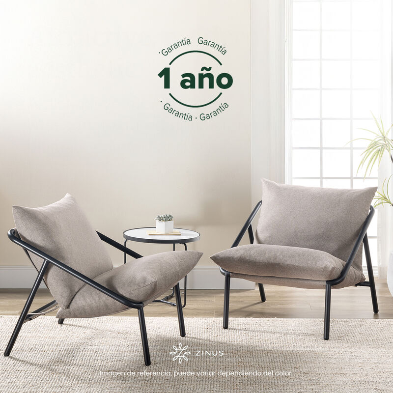 Zinus | Silla De Metal Zinus Ada Con Cojines De... image number null