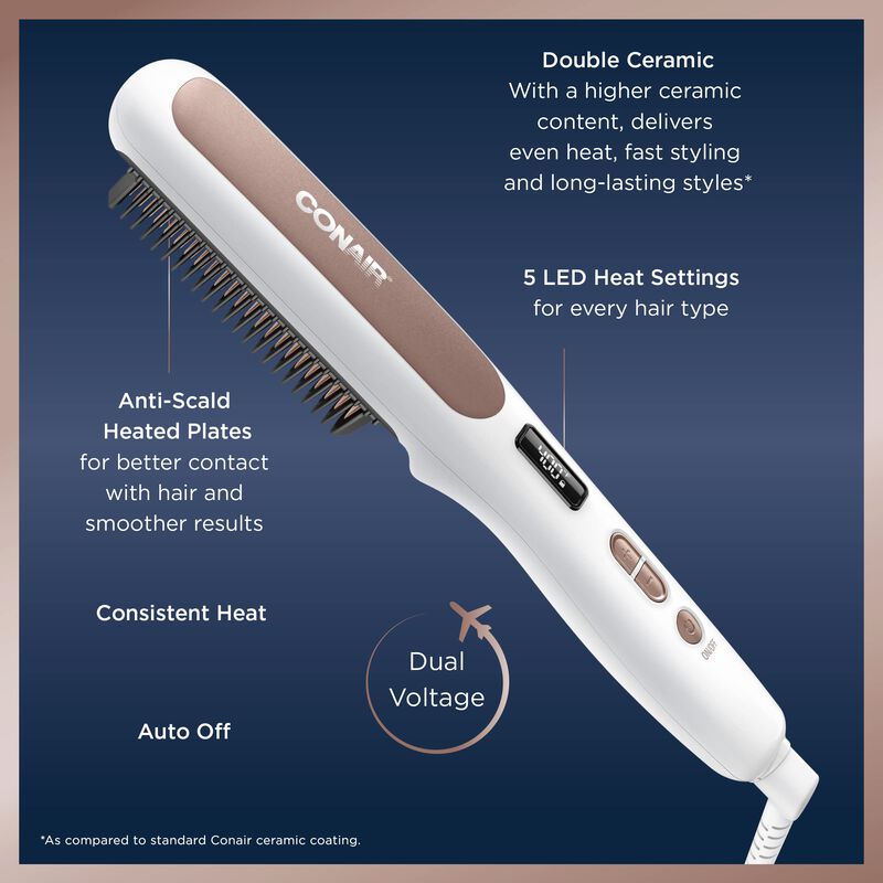 Cepillo Alisador De Cabello Conair Double Ceram... image number null