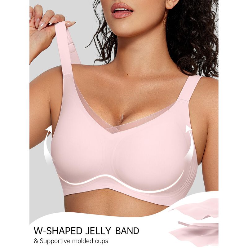 Sujetador sin aros OEAK Jelly Talla Grande Rosa... image number null