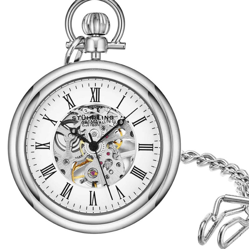Reloj Stuhrling de bolsillo para hombre de cuer... image number null