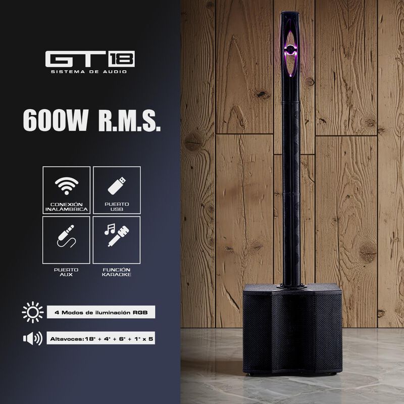 Sistema Lineal Bocina Columna Alienpro Gt18 600... image number null