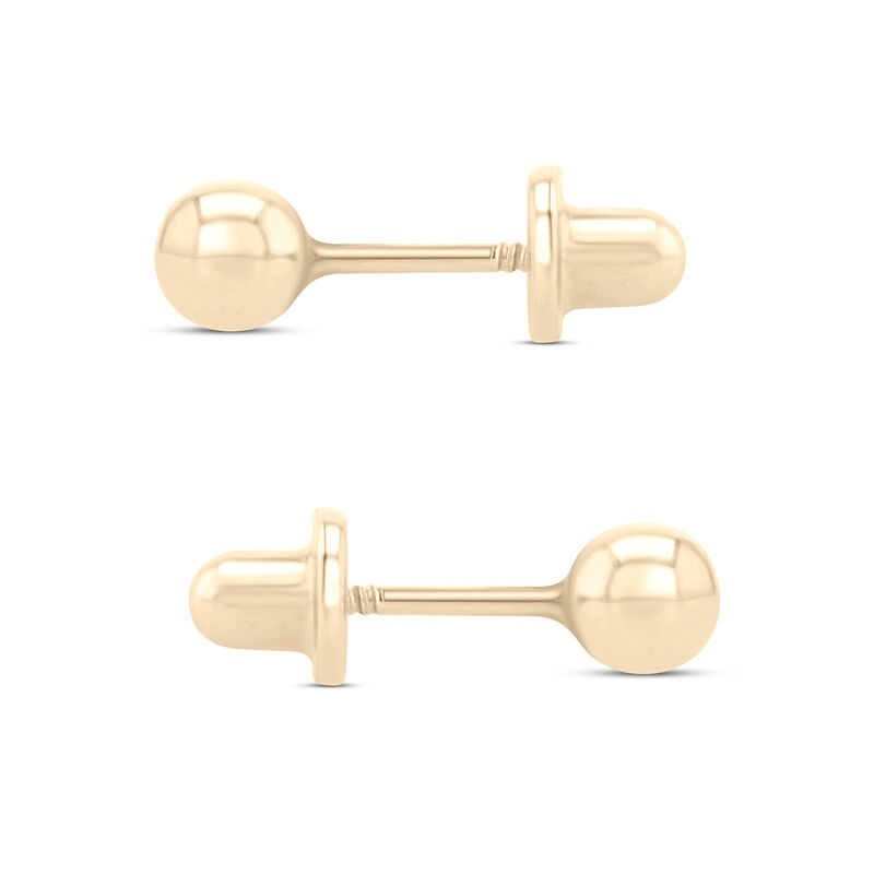 Broqueles De Bola En Oro Amarillo 14K (4 Mm) image number null