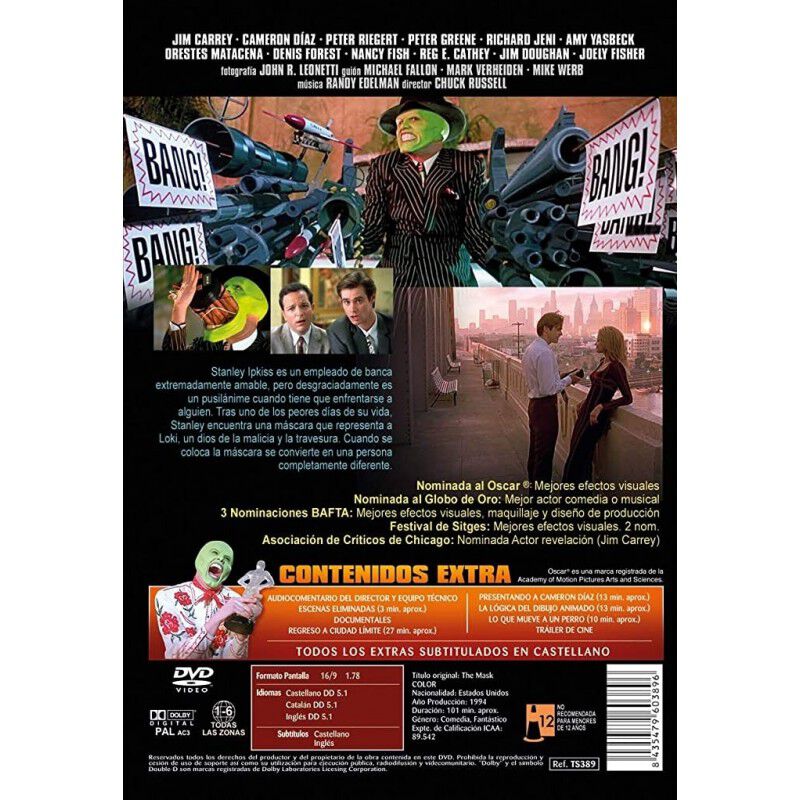 La M&aacute;scara [dvd] (1994) The Mask image number null